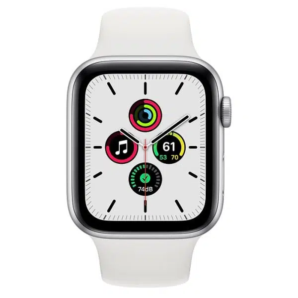 Apple watch silver aluminum case with white sport band online
