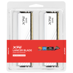XPG 64GB 6000MHz LANCER BLADE DDR5 DESKTOP  RGB ( Dual Pack  32 x 2 )  (WHITE)  (CL 30-40-40)