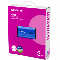 ADATA SE880 2TB EXT SSD 2000MB/s BLACK / BLUE — Color: Blue