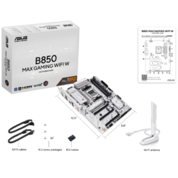 ASUS B850 Max Gaming WIFI Intel Chipset White