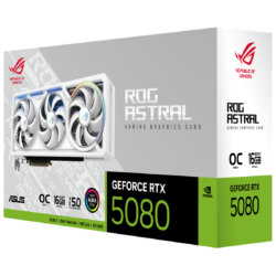 ASUS ROG Astral GeForce RTX™ 5080 16GB GDDR7 OC Edition Graphic Card White