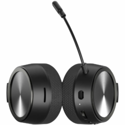 Aula A600 Quad-Mode 53mm Driver, Flagship-Level Detachable Mic Wireless Headphone Black