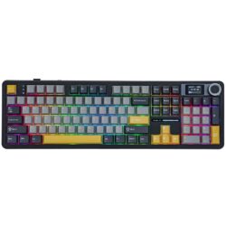 AULA F108 PRO Mechanical Keyboard Gray Orange Deep Gray Reaper Switch