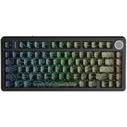 AULA F75 75% Gasket Wireless Mechanical Keyboard Black Contour Star Vector Switch