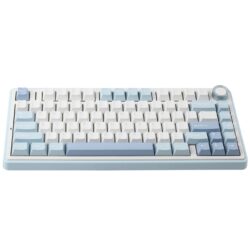 AULA F75 75% Tri-Mode Wireless Mechanical Keyboard – Sea Salt Blue (Graywood V3 Switch)