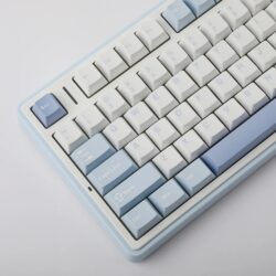 AULA F75 75% Tri-Mode Wireless Mechanical Keyboard – Sea Salt Blue (Graywood V3 Switch)
