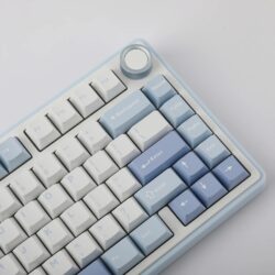 AULA F75 75% Tri-Mode Wireless Mechanical Keyboard – Sea Salt Blue (Graywood V3 Switch)