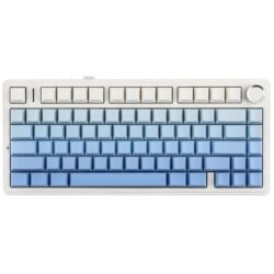 AULA F75 Pro 75% Gasket Wireless Mechanical Keyboard Gradient Blue Side-Engraved Keycaps Star Vector  Switch