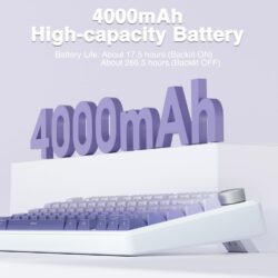 AULA F75 Pro 75% Gasket Wireless Mechanical Keyboard Gradient Purple Side-Engraved Keycaps Star Vector Switch