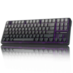 AULA F87 Wireless Mechanical Gaming Keyboard Gradient Grey Side Engraved – Space Crystal Switch