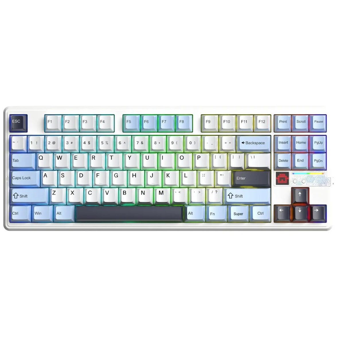 AULA F87 PRO V2 Wireless Gaming Keyboard Glacier Blue (Light Blue + White + Black Purple) – Star Vector Switch AULA F87 PRO V2 Wireless Gaming Keyboard Glacier Blue (Light Blue + White + Black Purple) – Star Vector Switch