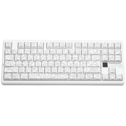 AULA F87 PRO V2 TKL Gasket-Mounted Wireless Gaming Keyboard White Contour Star Vector Switch