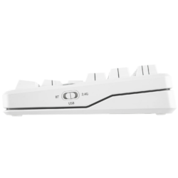 AULA F87 PRO V2 TKL Gasket-Mounted Wireless Gaming Keyboard White Contour Star Vector Switch