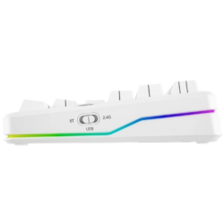 AULA F87 PRO V2 TKL Gasket-Mounted Wireless Gaming Keyboard White Contour Star Vector Switch