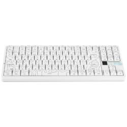 AULA F87 PRO V2 TKL Gasket-Mounted Wireless Gaming Keyboard White Contour Star Vector Switch