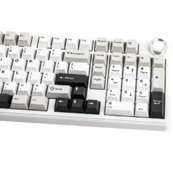 AULA F99 Pro Knob Mechanical Keyboard Light Grey + White + Dark Grey Star Vector Switch