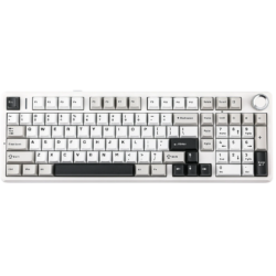 AULA F99 Pro Knob Mechanical Keyboard Light Grey + White + Dark Grey Star Vector Switch