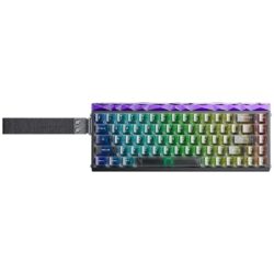 AULA HERO 68 HE 65% Wired Hot-Swappable Gaming Keyboard with Hall Effect Jade King Magnetic Switch Black Frosted Translucent Edge-Lit Keycaps