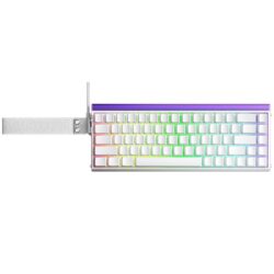 AULA HERO 68 HE 65% Wired Hot-Swappable Gaming Keyboard with Hall Effect Black Meteor Magnetic Switch White
