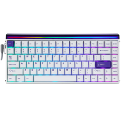 AULA Hero 84 HE Wired Magnetic Gaming Keyboard White Purple – Black King Magnetic Switch