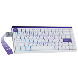 AULA Hero 84 HE Wired Magnetic Gaming Keyboard White Purple – Black King Magnetic Switch