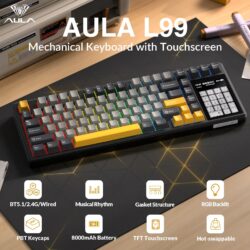 AULA L99 Smart-Screen Mechanical Keyboard BlackStorm – Raindrop Switch