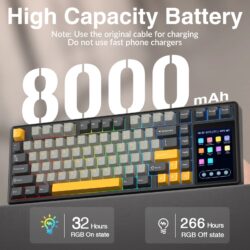 AULA L99 Smart-Screen Mechanical Keyboard BlackStorm – Raindrop Switch