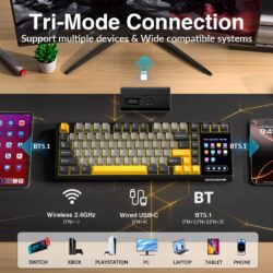 AULA L99 Smart-Screen Mechanical Keyboard BlackStorm – Raindrop Switch