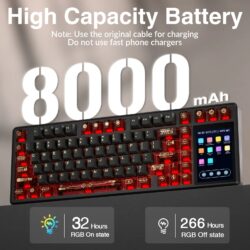 AULA L99 Tri-Mode Wireless Mechanical Keyboard – Crimson Shadow (Caramel Latte Switch)