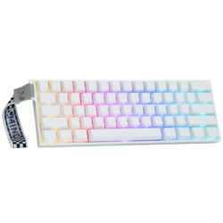 AULA MINI60 HE Pro 60% Tri-Mode Wireless Hall Effect Gaming Keyboard – White (Mistcloud Switch)