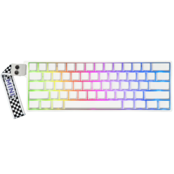 AULA MINI60 HE Pro 60% Tri-Mode Wireless Hall Effect Gaming Keyboard – White (Mistcloud Switch)