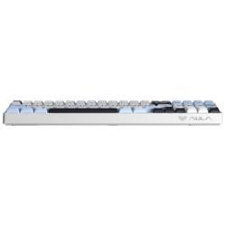 AULA S100 PRO Tri-Mode Mechanical Gaming Keyboard Light Blue + White + Black Purple – Red Switch