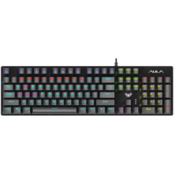 AULA S2022 Mechanical Gaming Wired Keyboard Black, Red Switch
