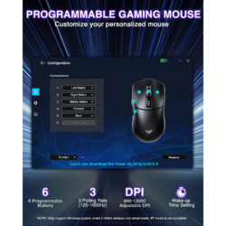 AULA SC580X Tri-Mode Wireless Gaming Mouse White