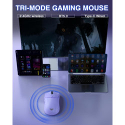 AULA SC580X Tri-Mode Wireless Gaming Mouse White