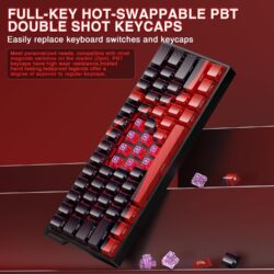 AULA WIN60 HE Max 60% Wired Hall Effect Gaming Keyboard – Black/Red (Wing Chun Switch)