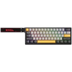 AULA WIN60 HE Max 60% Wired Hall Effect Gaming Keyboard – Grey/Yellow/Black (Wing Chun Switch)