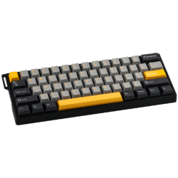 AULA WIN60 HE Max 60% Wired Hall Effect Gaming Keyboard – Grey/Yellow/Black (Wing Chun Switch)