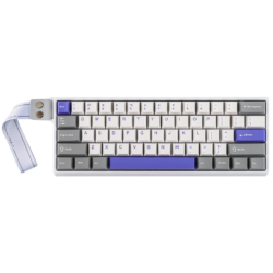 AULA WIN60 HE Max 60% Wired Hall Effect Gaming Keyboard – White/Grey/Blue (Wing Chun Switch)