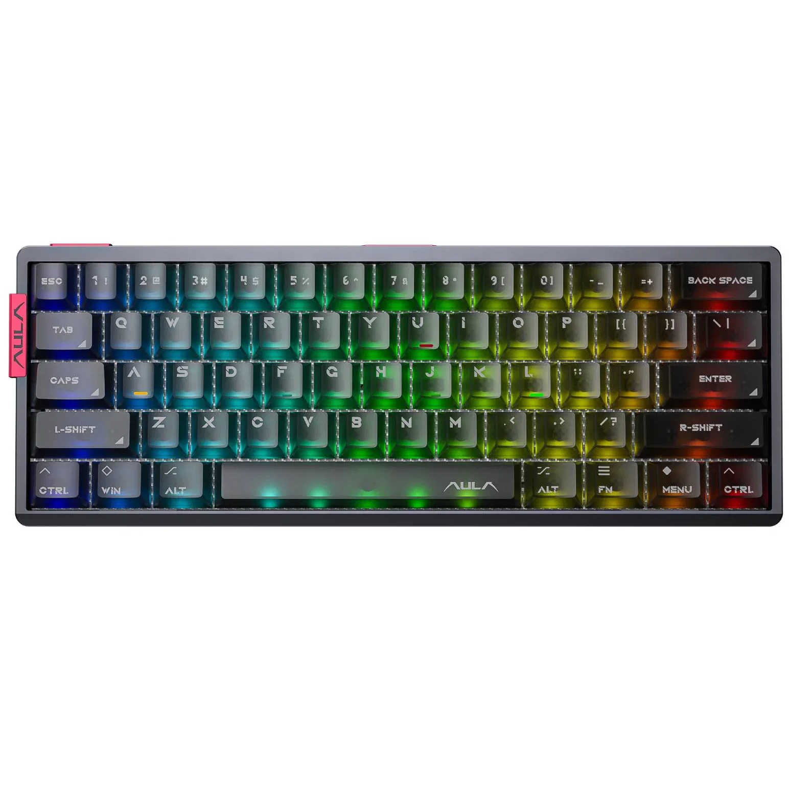 AULA AG60 Pro Translucent Edge-Lit Keycaps Aether Magnetic Switch – Black Frosted AULA AG60 Pro Translucent Edge-Lit Keycaps Aether Magnetic Switch – Black Frosted