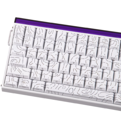 AULA Hero 84 HE Wired Magnetic Gaming Keyboard White Contour Black King Magnetic Switch