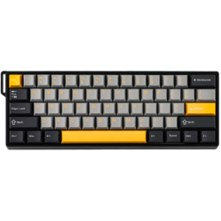 AULA WIN60 HE Max 60% Wired Hall Effect Gaming Keyboard – Grey/Yellow/Black (Wing Chun Switch)