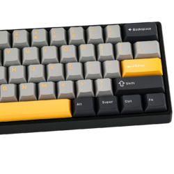 AULA WIN60 HE Max 60% Wired Hall Effect Gaming Keyboard – Grey/Yellow/Black (Wing Chun Switch)