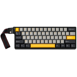 AULA WIN60 HE Max 60% Wired Hall Effect Gaming Keyboard – Grey/Yellow/Black (Wing Chun Switch)