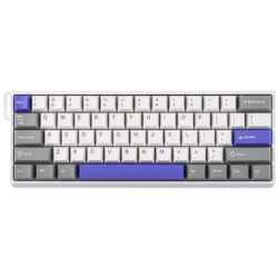 AULA WIN60 HE Max 60% Wired Hall Effect Gaming Keyboard – White/Grey/Blue (Wing Chun Switch)
