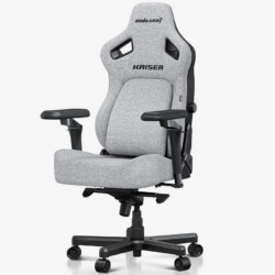 AndaSeat Kaiser 4 XL 6D Armrest Gaming Chair Ash Grey Fabric