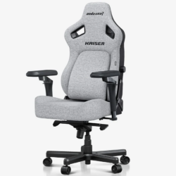 AndaSeat Kaiser 4 V2 L 6D Armrest Gaming Chair Ash Grey Fabric