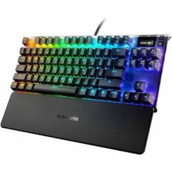 SteelSeries Apex 7 TKL Red Linear Mechanical Gaming Keyboard with Smart Display Black