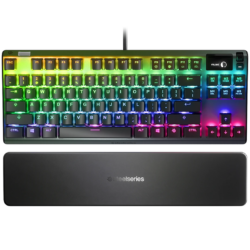 SteelSeries Apex 7 TKL Red Linear Mechanical Gaming Keyboard with Smart Display Black