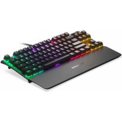 SteelSeries Apex 7 TKL Red Linear Mechanical Gaming Keyboard with Smart Display Black